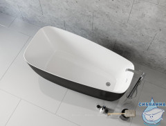 Акриловая ванна Aquanet Family Trend 170x78 (белый глянцевый/черный матовый)