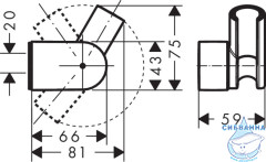 Держатель душа настенный Hansgrohe Porter Vario 28328000