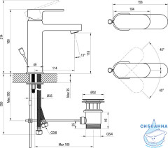 Смеситель для раковины Ravak Chrome-CR 013.00 X070190 (хром)