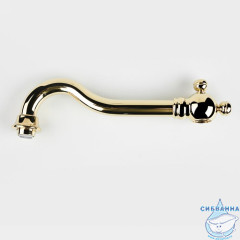 Излив для смесителя, кухня, латунь, 200х200 мм, поворотный, золото, IDDIS, 995020GD5SM