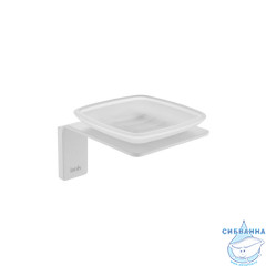 Мыльница, матовое стекло, сплав металлов, Slide, белый матовый, IDDIS, SLIWTG0i42