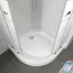 Душевая кабина Тритон Стандард 90х90 А профиль белый, стело полосы Щ0000061842