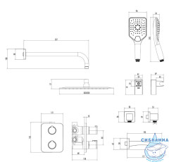 Душевая система Lemark Yeti 300 1 режим LM7842C (хром)