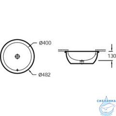 Раковина под столешницу 48 см Jacob Delafon Vox EYK102-00