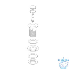 Донный клапан для раковины Iddis CLOG000i88 (золото)