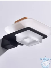 Мыльница Raglo R301.02.06 (черный матовый/белый)