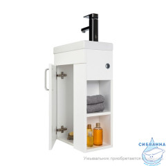 Тумба подвесная, 40 см, полки справа, белая, TORR, IDDIS, TOR40WRi95. Подходит умывальник 0014000U28