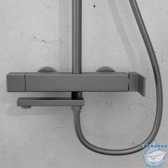 Душевая система Vincea Cube 250 1 режим VSFS-1C1GM (вороненая сталь)