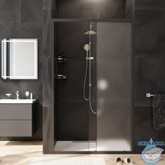 Дверь в нишу AM.PM Gem W90G-120-1-195BM 120 см профиль черный, стекло матовое