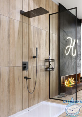 Душевая система Timo Briana SX-7119/03SM 230 1 режим (черный матовый)