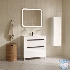 Тумба с умывальником, напольная, 80 см, белый, Ray, IDDIS, RAY80WFi95K подходит умыв. 4078000i28