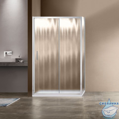 Душевое ограждение Vincea Garda 120x100 профиль хром, стекло шиншилла VSR-1G1012CH