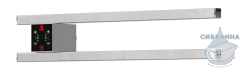 Полотенцесушитель электрический Terminus Полка Электро П2 КВАДРАТ 50х9 (с возможностью скрытого подключения, подключение слева)