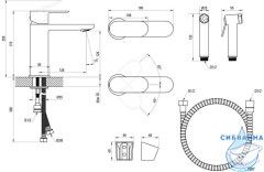 Смеситель Ravak Chrome CR II 112.00CR X070450 с гигиеническим душем (хром)