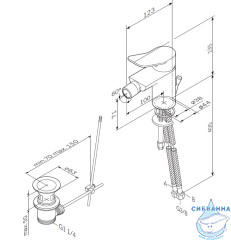 Смеситель для биде AM.PM X-Joy F85A83100 (с донным клапаном) (хром)