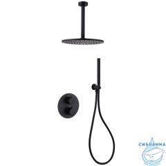 Душевая система Abber Wasser Kreis 250 1 режим AF8121B (черный матовый)