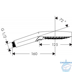 Ручной душ Hansgrohe Raidance Select S 3 режимa 26530670 (черный матовый)