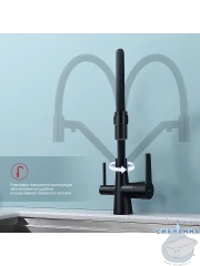 Смеситель для кухни Raglo R80.62.06 (черный матовый)