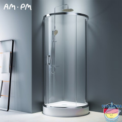 Душевое ограждение AM.PM Like Round 95х95 W83G-333-095CT профиль хром, стекло прозрачное (без поддона)