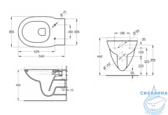 Унитаз подвесной безободковый Roca Debba Round Rimless 346998000 (без сиденья)