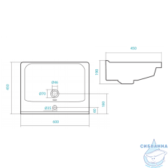 Мебельная раковина Акватон Миранда 60 см 1WH302421
