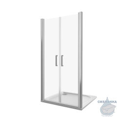 Дверь в нишу Bas FANTASY SD-100-С-CH профиль хром, стекло прозрачное
