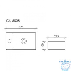  Раковина на столешницу 38 см Ceramicanova Element CN5008