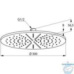 Душевая система Kludi Nova Fonte 300 208313915 1 режим (черный матовый)