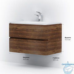 Тумба под раковину AM PM Sensation 80 орех