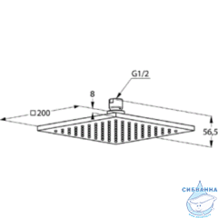 Верхний душ Kludi A-Qa 25 см 6442505-00 (хром)