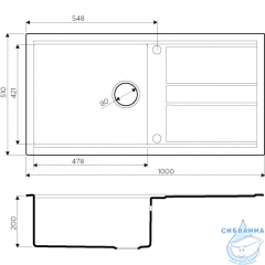 Кухонная мойка Omoikiri Kitagawa 100-WG 4993251