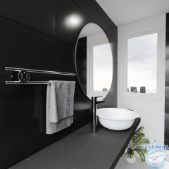 Полотенцесушитель электрический Terminus Полка П2 9х50 круглая (с возможностью скрытого подключения) (хром)