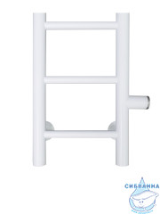 Полотенцесушитель водяной Санприз Аврора П6 80х20 (боковое подключение 50 см) (белый матовый)