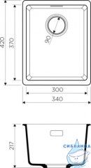 Кухонная мойка Omoikiri Kata 34-U-CA 4993378 карамель