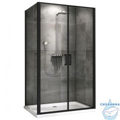 Душевое ограждение ABBER Sonnenstrand AG04100BC-S85B 100x85 профиль черный, стекло  прозрачное (без поддона)