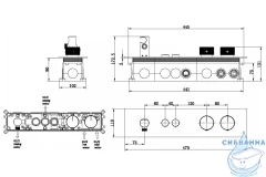 Встраиваемый смеситель для ванны Allen Brau Liberty 314348 (хром)