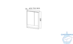 Зеркальный шкаф Viant Мальта 70 белый/дуб вотан VMAL70-ZSH