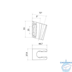Держатель для лейки, графитовый, 080, IDDIS, 080GL00i53