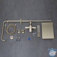 Душевая система Lemark Ursus 300 1 режим LM7260BG (брашированное золото)