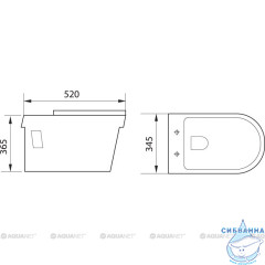 Унитаз подвесной Aquanet Rimless Glide 210772 (с сиденьем Soft Close (микролифт)
