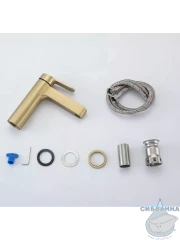 Смеситель раковины Gappo G1099-33 (сатин золотой)