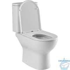 Унитаз напольный безободковый Aquanet Ray-C с бачком и сиденьем Soft Close (микролифт) 