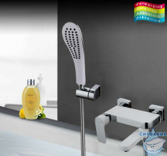 Смеситель для ванны G3248 с аксессуарами (хром/белый)