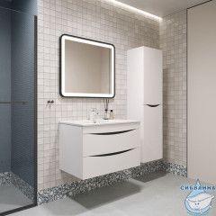 Тумба с умывальником, подвесная, 80 см, белая, Cloud, IDDIS, CLO80W0i95K