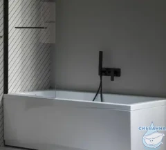 Встраиваемый смеситель для ванны Allen Brau Infinity 265456 (черный матовый)