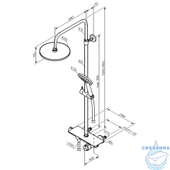 Душевая система Damixa Jupiter 977750300 (черный матовый)