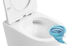 Унитаз подвесной безободковый Abber Bequem  AC1100T с сиденьем Soft Close (микролифт) (белый)