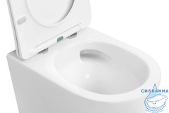Унитаз подвесной безободковый Abber Bequem  AC1100T с сиденьем Soft Close (микролифт) (белый)