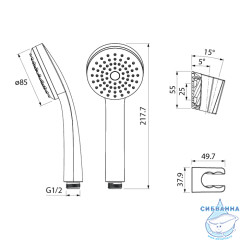 Лейка для душа Iddis 0011F00i16