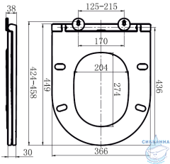 Сиденье для унитаза с микролифтом, быстросъемное AM.PM Inspire C507853WH